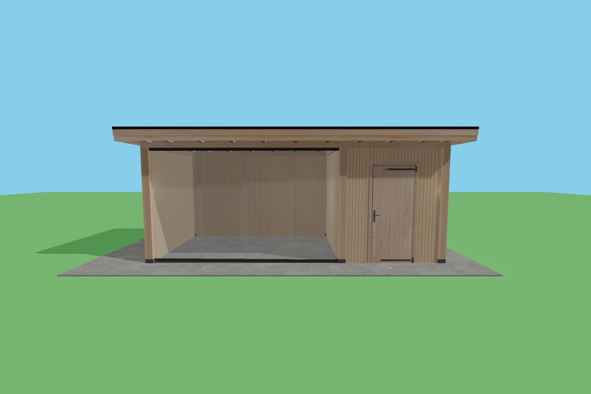 Veranda met schuur